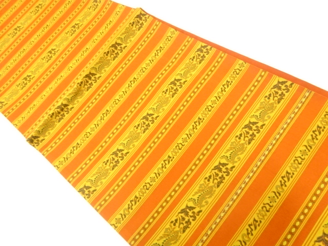 JAPANESE FUKURO OBI / WOVEN FLOWER & BIRD